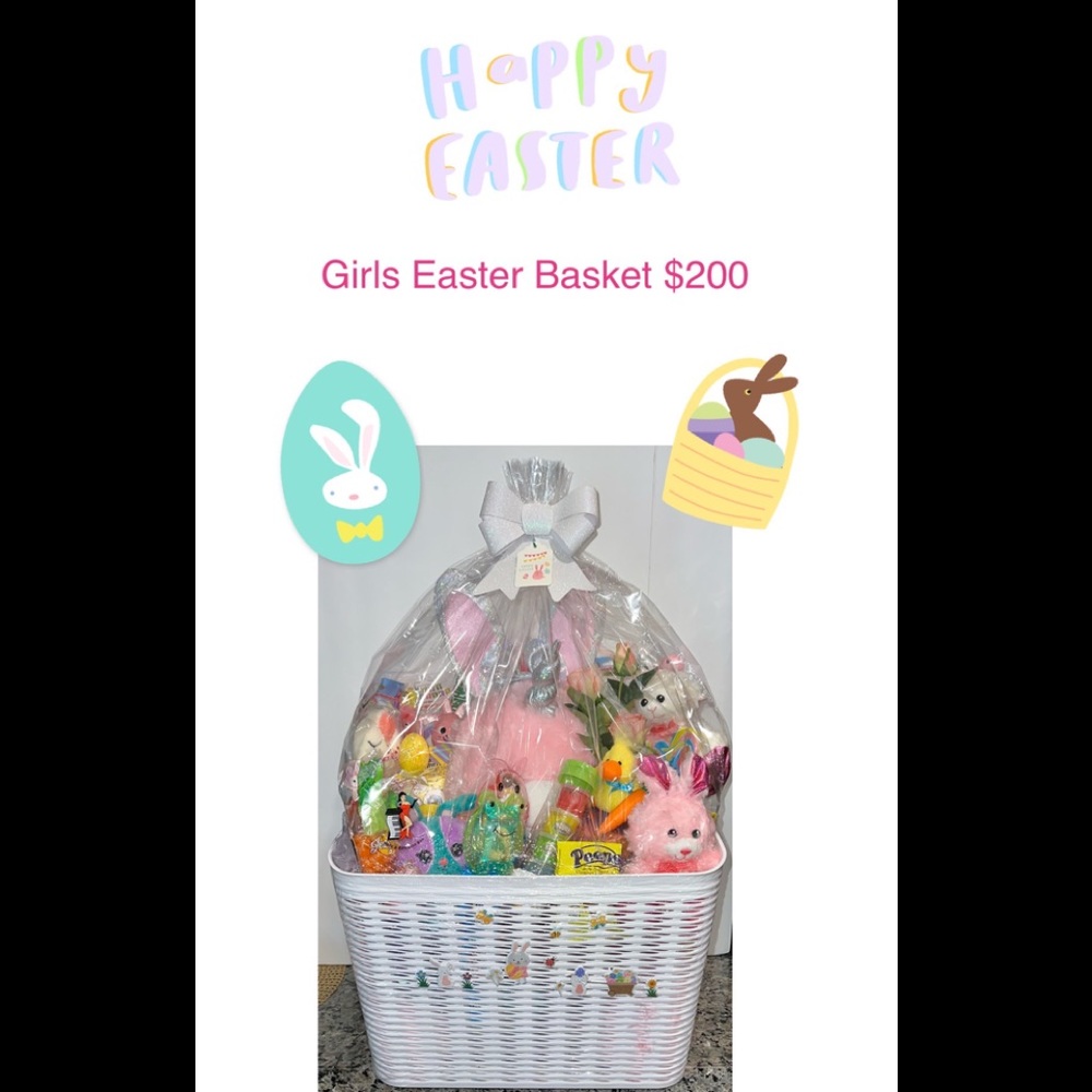 Boys and girls Easter Baskets for ages 3-10 years old